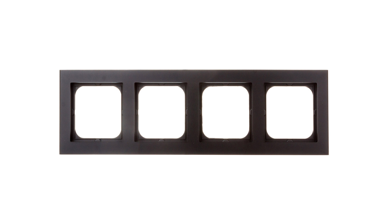 SONATA Ramka poczwórna czarny metalik R-4R/33