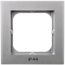 SONATA Ramka pojedyncza do łączników IP44 srebro mat RH-1R/38