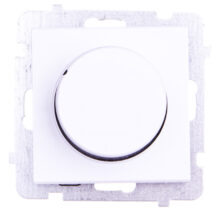 SONATA Ściemniacz przyciskowo-obrotowy /żarowy i halogenowy/ biały ŁP-8R/m/00