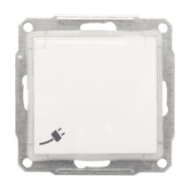 Sedna Gniazdo bryzgoszczelne pojedyncze z/u 16A IP44 z klapką białe SDN2800321