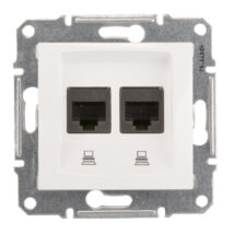 Sedna Gniazdo komputerowe podwójne RJ45 kat.5e UTP białe SDN4400121