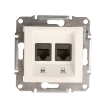 Sedna Gniazdo komputerowe podwójne RJ45 kat.5e UTP kremowe SDN4400123