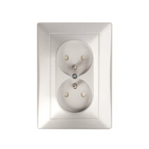 Sedna Gniazdo podwójne z/u 16A IP20 aluminium SDN2800660