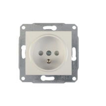 Sedna Gniazdo pojedyncze z/u 16A IP20 z przesłonami białe SDN2800121