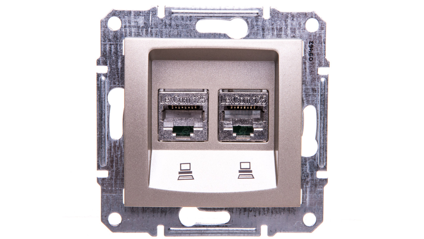Sedna Gniazdo satyna 2xRJ45 5e FTP SDN4600168