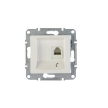 Sedna Gniazdo telefoniczne pojedyncze RJ11 białe SDN4101121