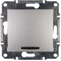 Sedna Łącznik jednobiegunowy 10AX z podświetleniem LED aluminium SDN1400160