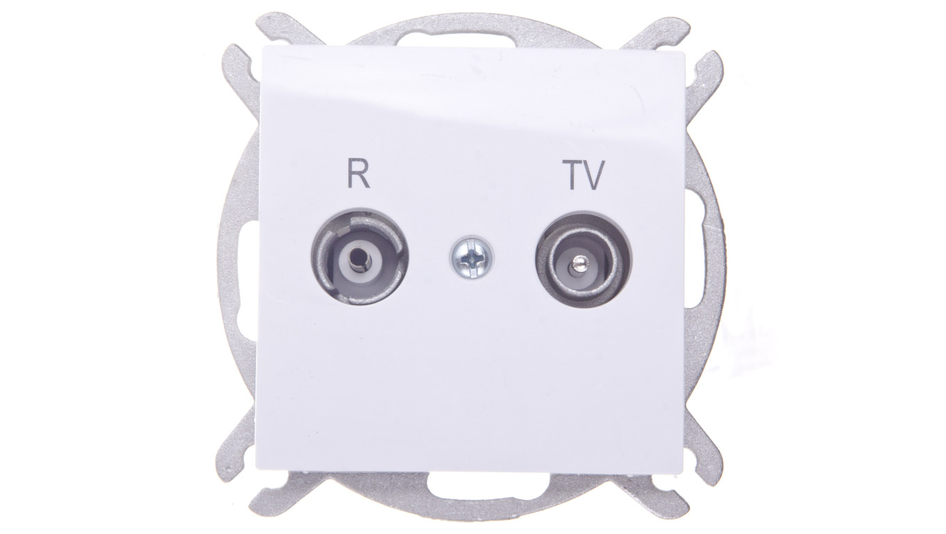 Sentia Gniazdo antenowe RD/TV końcowe białe 1452-10
