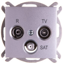 Sentia Gniazdo antenowe RD/TV/SAT końcowe srebrny połysk 1453-56