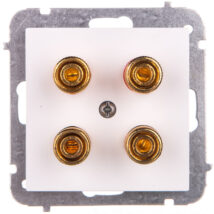 Sentia Gniazdo głośnikowe podwójne białe 1458-10