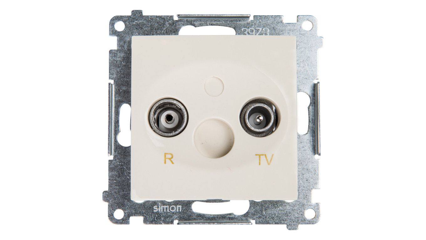 Simon 54 Gniazdo antenowe RD/TV końcowe separowane kremowe DAK.01/41