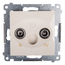 Simon 54 Gniazdo antenowe RD/TV przelotowe kremowe DAP10.01/41