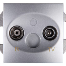 Simon 54 Gniazdo antenowe RD/TV przelotowe srebrny mat DAP10.01/43