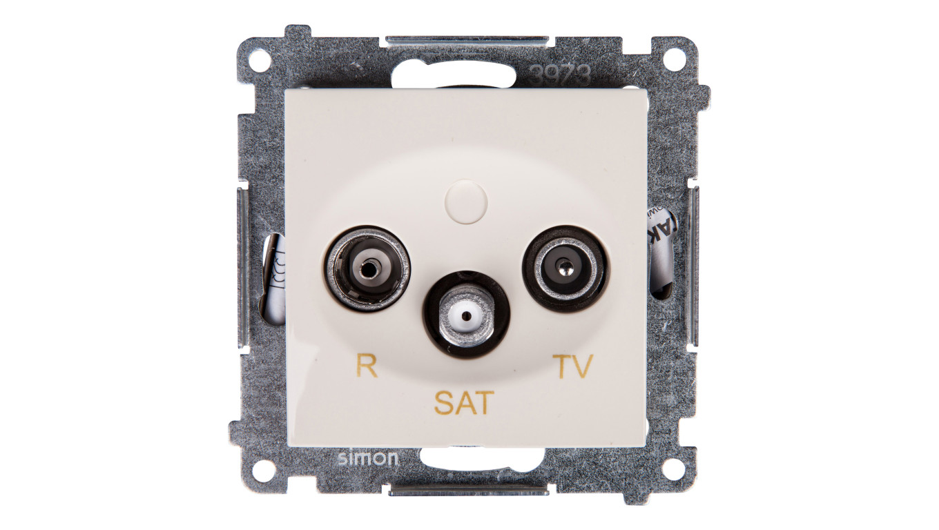 Simon 54 Gniazdo antenowe RD/TV/SAT końcowe kremowe DASK.01/41