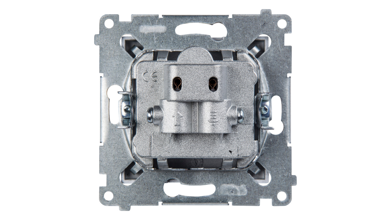Simon 54 Gniazdo antenowe RD/TV/SAT przelotowe srebrny mat DASP.01/43