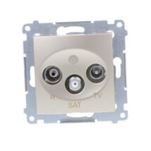 Simon 54 Gniazdo antenowe RD/TV/SAT przelotowe złoty mat DASP.01/44