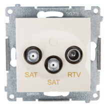 Simon 54 Gniazdo antenowe RTV/SAT/SAT końcowe kremowe DASK2.01/41