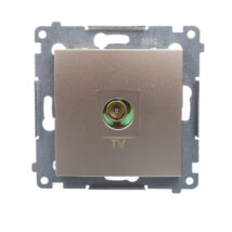 Simon 54 Gniazdo antenowe TV końcowe złoty mat DAK1.01/44