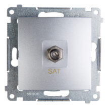 Simon 54 Gniazdo antenowe pojedyncze SAT srebrny mat DASF1.01/43