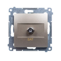 Simon 54 Gniazdo antenowe pojedyncze SAT złoty mat DASF1.01/44