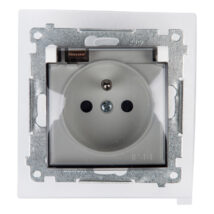 Simon 54 Gniazdo bryzgoszczelne z/u IP44 z klapką transparentną białe DGZ1BZ.01/11A