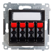 Simon 54 Gniazdo głośnikowe poczwórne antracyt DGL34.01/48