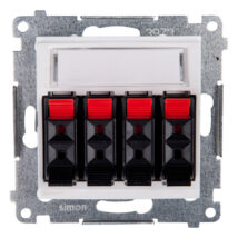 Simon 54 Gniazdo głośnikowe poczwórne białe DGL34.01/11