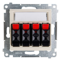 Simon 54 Gniazdo głośnikowe poczwórne kremowe DGL34.01/41