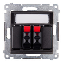 Simon 54 Gniazdo głośnikowe podwójne antracyt DGL32.01/48