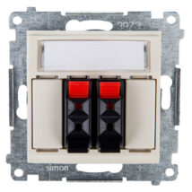 Simon 54 Gniazdo głośnikowe podwójne kremowe DGL32.01/41