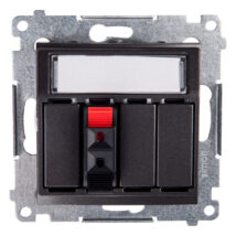 Simon 54 Gniazdo głośnikowe pojedyncze antracyt DGL31.01/48