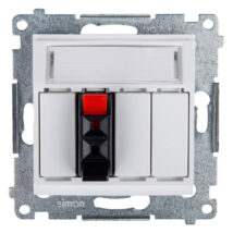 Simon 54 Gniazdo głośnikowe pojedyncze białe DGL31.01/11