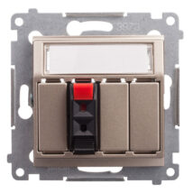 Simon 54 Gniazdo głośnikowe pojedyncze złoty mat DGL31.01/44