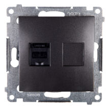 Simon 54 Gniazdo komputerowe pojedyncze RJ45 kat.6 z przesłoną antracyt D61.01/48