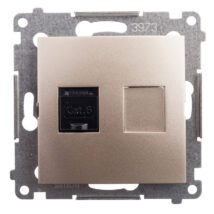 Simon 54 Gniazdo komputerowe pojedyncze RJ45 kat.6 z przesłoną złoty mat D61.01/44