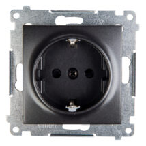Simon 54 Gniazdo pojedyncze SCHUKO z/u 16A IP20 z przesłoną torów antracyt DGSz1Z.01/48