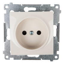 Simon 54 Gniazdo pojedyncze b/u 16A IP20 z przesłoną torów kremowe DG1Z.01/41