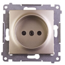 Simon 54 Gniazdo pojedyncze b/u 16A IP20 złoty mat DG1Z.01/44