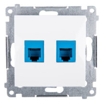 Simon 54 Gniazdo telefoniczne podwójne 2xRJ12 białe DT2.01/11