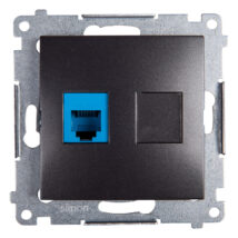 Simon 54 Gniazdo telefoniczne pojedyncze RJ12 antracyt DT1.01/48