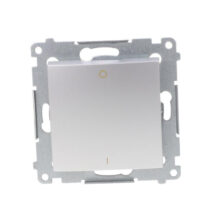 Simon 54 Łącznik dwubiegunowy, szybkozłącza, srebrny mat DW2.01/43