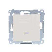 Simon 54 Łącznik jednobiegunowy z podświetleniem, szybkozłącza, kremowy DW1L.01/41