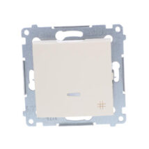 Simon 54 Łącznik krzyżowy z podświetleniem, szybkozłącza, kremowy DW7L.01/41