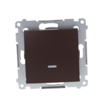Simon 54 Łącznik pojedynczy z podświetleniem, szybkozłącza, brąz mat DW1L.01/46