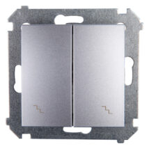 Simon 54 Łącznik schodowy podwójny srebrny mat DW6/2.01/43