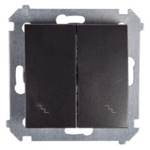 Simon 54 Łącznik schodowy podwójny z podświetleniem antracyt DW6/2L.01/48