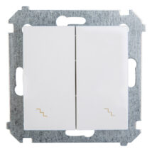 Simon 54 Łącznik schodowy podwójny z podświetleniem biały IP20 DW6/2L.01/11