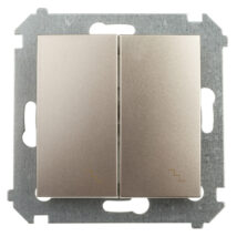 Simon 54 Łącznik schodowy podwójny złoty mat DW6/2.01/44