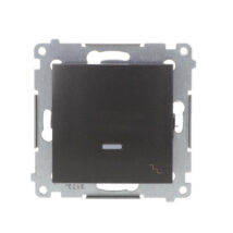 Simon 54 Łącznik schodowy z podświetleniem, szybkozłącza, antracyt DW6L.01/48