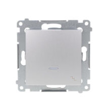 Simon 54 Łącznik schodowy z podświetleniem, szybkozłącza, srebrny mat IP20 DW6L.01/43